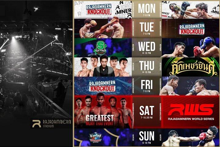 Billets de match de boxe Muay Thai au Rajadamnern Stadium Bangkok