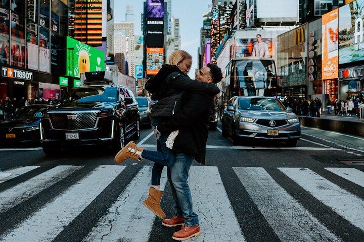 ニューヨーク：タイムズスクエアのプロによる写真撮影