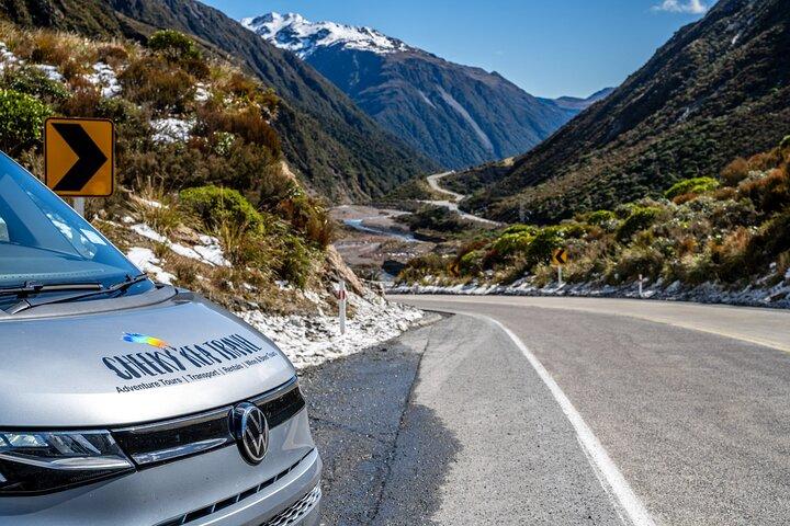 Arthur's Pass Tour fra Christchurch med Jet Boat & TranzAlpine