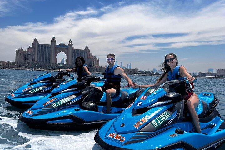 Dubaï 1h Jet Ski, Burj Al Arab, Atlantide, Crème glacée, Photo, Vidéo