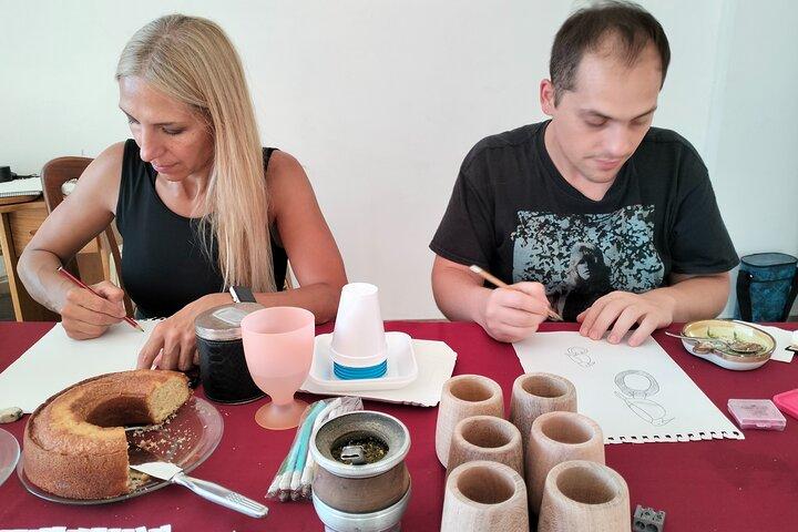Experiência de mate e tinta com degustação de doces em Buenos Aires