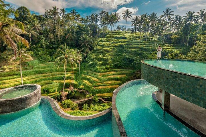 CRETYA Ubud infinitypool + Hidden Waterfall + Water Temple Tour