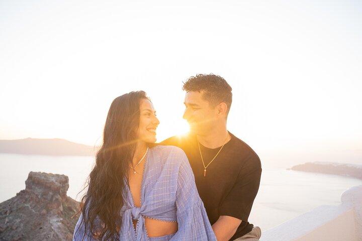 Surprise Proposal Photoshoot em Santorini