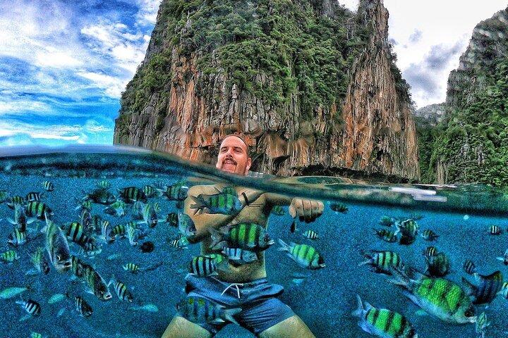 Phi Phi：マヤベイの夕日と生物発光クルーズ付きディナー
