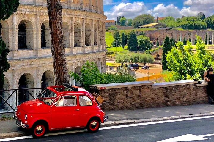 Tour privado de Fiat Vintage en Roma