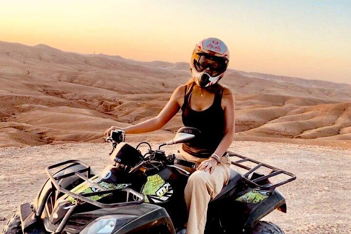 Marrakech Agafay Desert Sunset Quad tour with dinner & Show