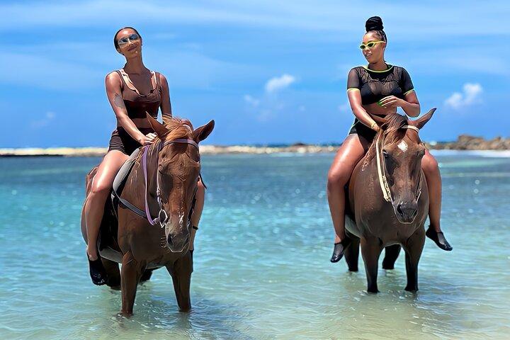 Paseo a caballo n Natación y rafting en bambú Visita guiada en Jamaica