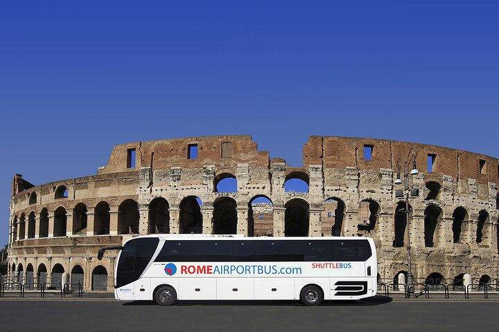 Pendelbuss mellan Fiumicino flygplats (FCO) och Roms centrum (Termini)