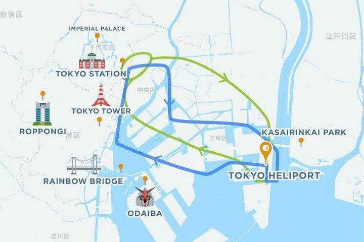 東京湾上空プライベートヘリコプターツアー（10分）