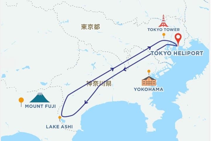 Mt.Fuji(Hakone) Private Helicopter Aerial Tour(75-mins)