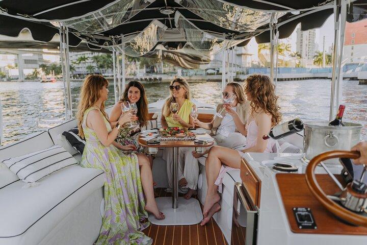 Private Luxus Miami River E-Boot Kreuzfahrt & Wein und Charcuterie
