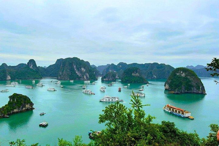ハノイ発：カヤック付きハロン湾日帰りツアー 4つ星