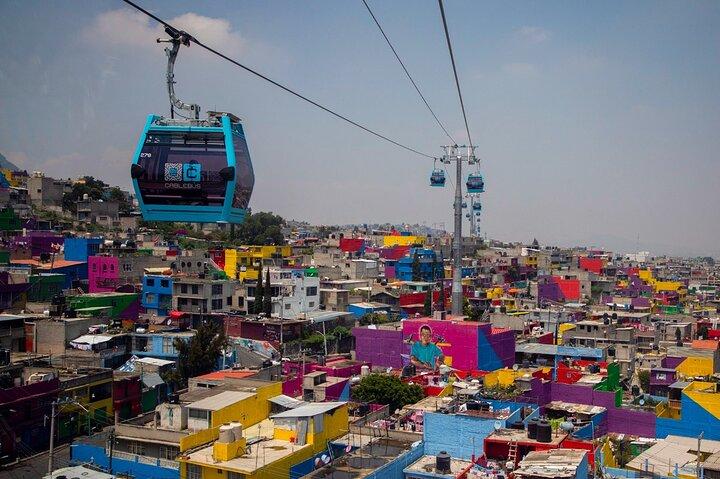 Reis per kabelbaan in Mexico-Stad-Iztapalapa