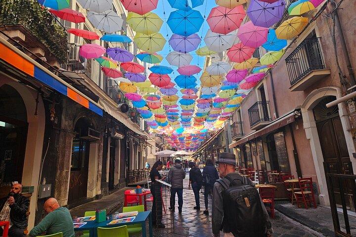 Halvdags Catania gastronomisk og kulturel tur fra Taormina