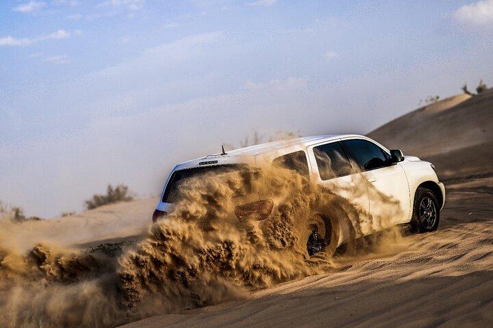Safari serale nel deserto di Dubai con spettacoli dal vivo e cena barbecue