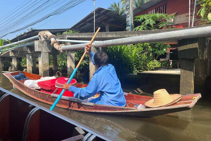 Damnoen Saduak Floating Market River Kwai och tågtur