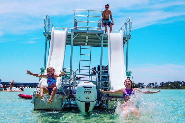 Alquiler de pontón de dos pisos de medio día desde la isla de Okaloosa