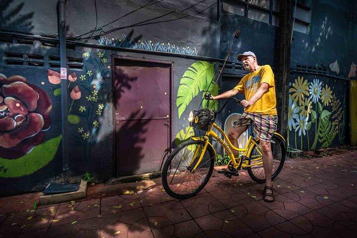Excursão combinada de bicicleta e barco em Bangkok