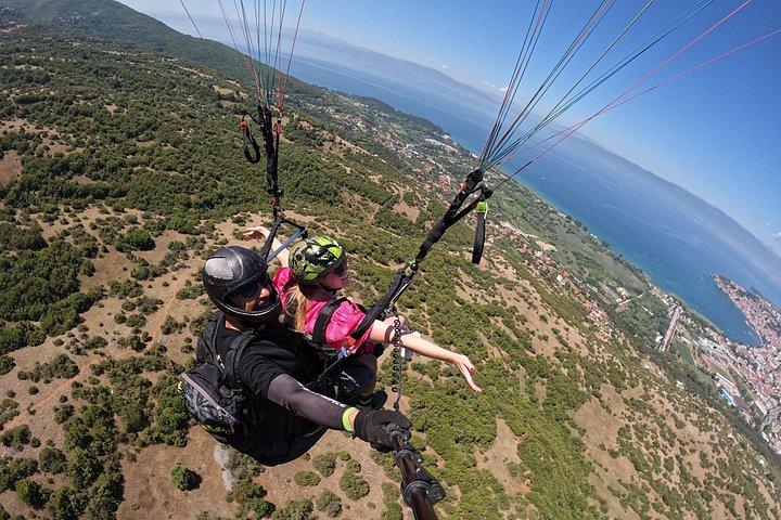 Paragliding First Class Above Ohrid