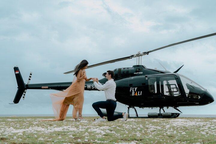 Amor en el aire ; Vuelo romántico sobre la costa sur de Bali