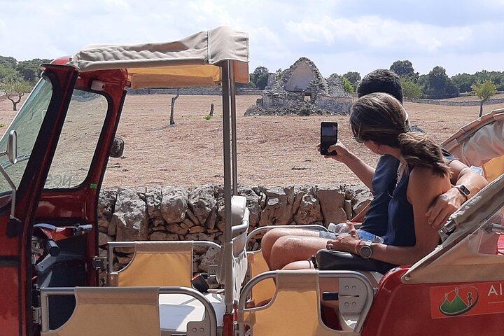 Audio Tour Alberobello med Ape Calessino/ e-Vespa / Fiat Topolino