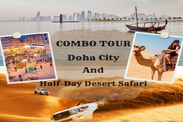 Doha: City tour privado combinado e safári de meio dia no deserto