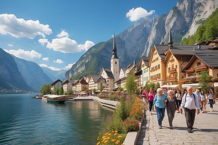 Excursão privada de ida de Praga a Salzburgo - parada de 2h em Hallstatt