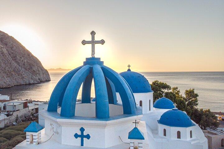 Principales lugares de interés de Santorini con cata de vinos y puesta de sol en Oia