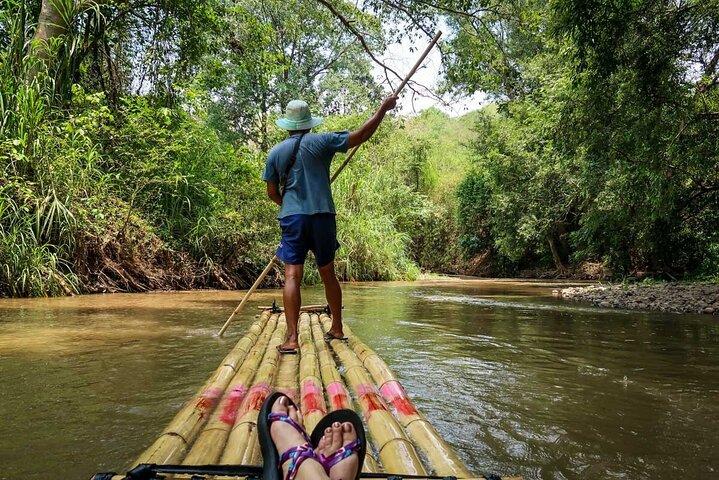 Heldags elefantbadning og bambus rafting-tur i Chiang Mai