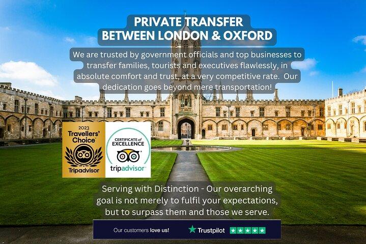 Transfert privé entre Londres et Oxford - Meet & Greet