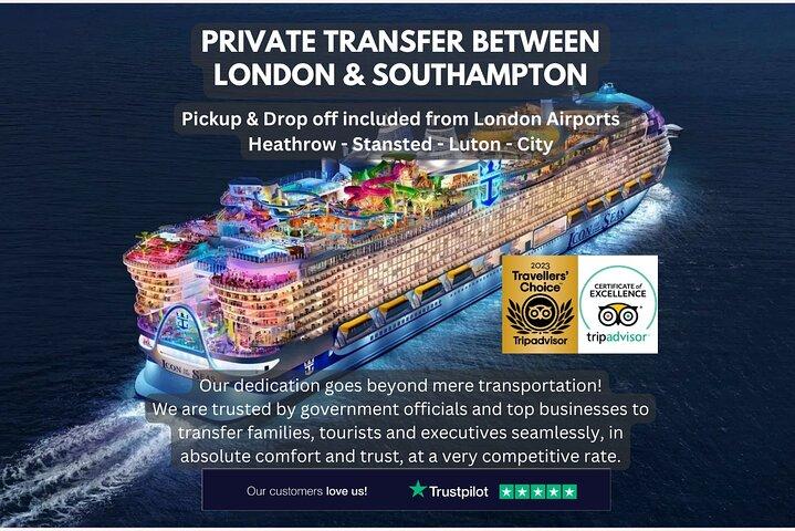 Transfert privé Londres et Southampton - Terminal de croisière ou hôtel