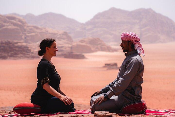 Yoga & Sunset Desert Tour in Wadi Rum Jordan with overnight