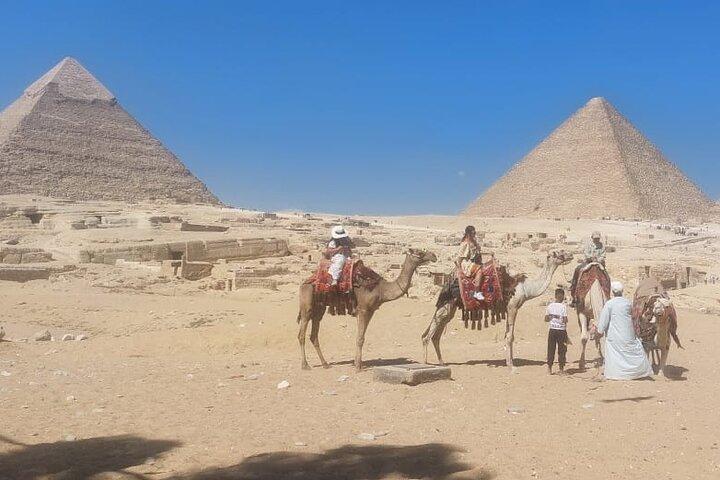 Pyramides de Gizeh, Sphinx, déjeuner, chameau, pyramide d'intérieur
