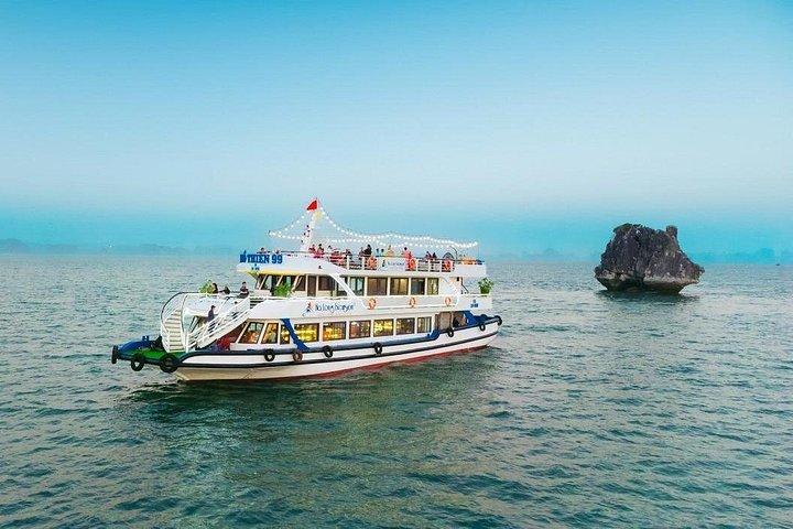 ハロン湾と洞窟の 1 日クルーズ、ランチ、島、ビーチ付き