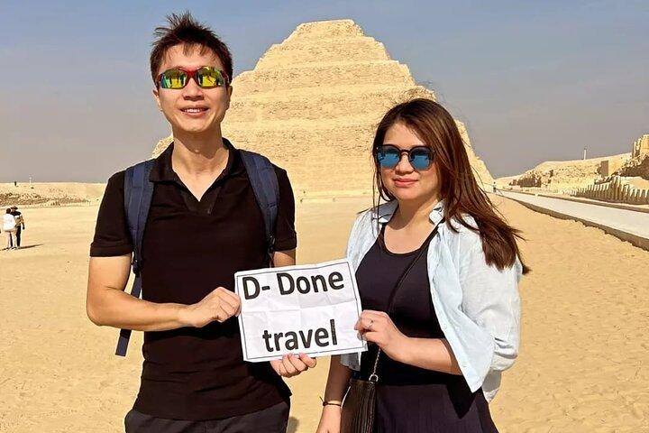 Visite privée des pyramides de Gizeh, du Sphinx, de Memphis et de Saqqarah