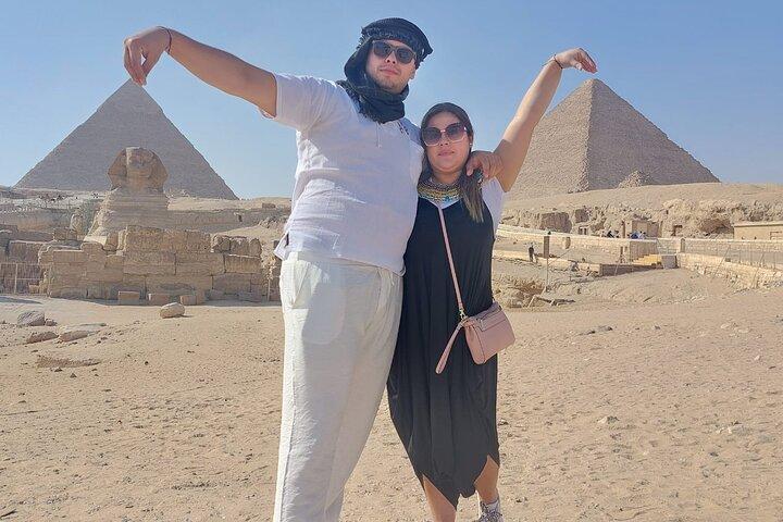 Tour privado pirámides de Giza, esfinge, museo egipcio, mercado, paseo en camello, almuerzo