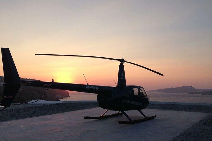 Transfert privé en hélicoptère d'Athènes à Mykonos