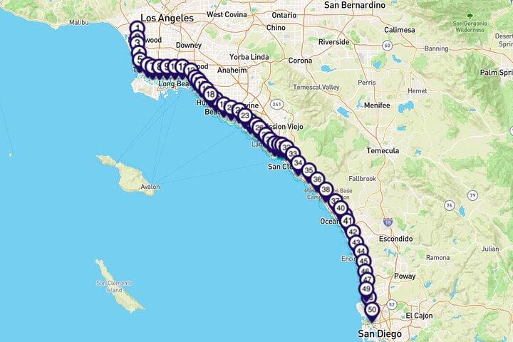 Självguidad körtur mellan LA och San Diego