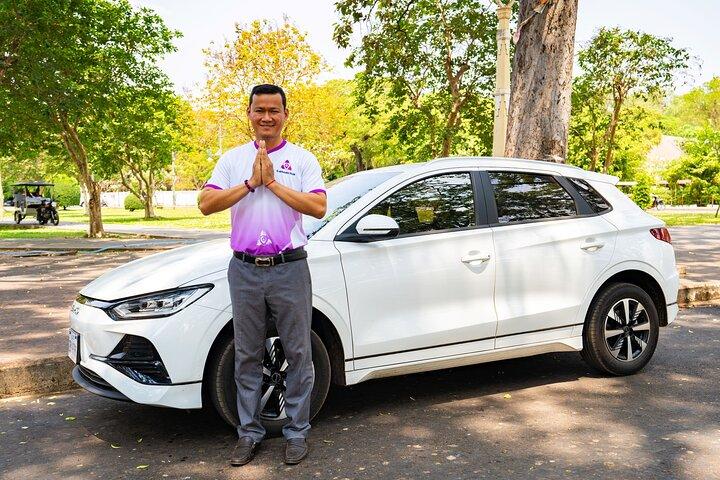 Transfer zum oder vom Flughafen Siem Reap SAI mit dem Elektroauto