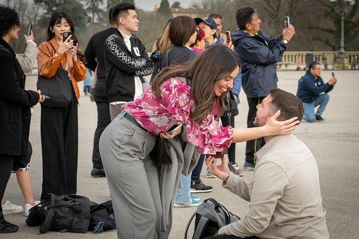 ミケランジェロ広場でのプロポーズ写真撮影セッション