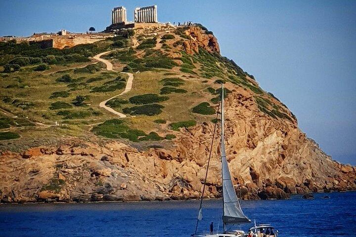 Privat rundtur Sounio Athens Riviera med traditionell grekisk mat