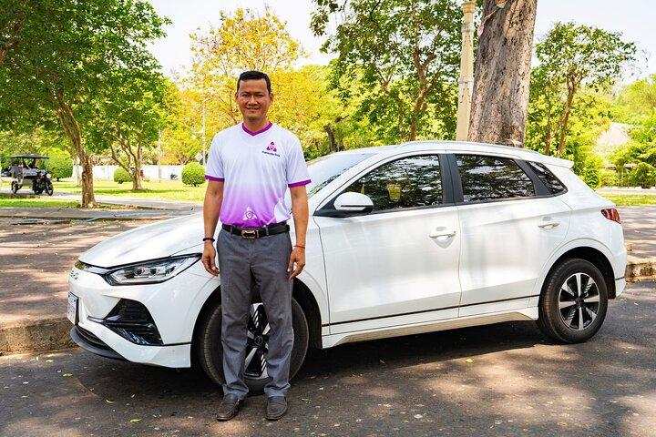 Traslado hacia o desde el aeropuerto SAI de Siem Reap en coche eléctrico