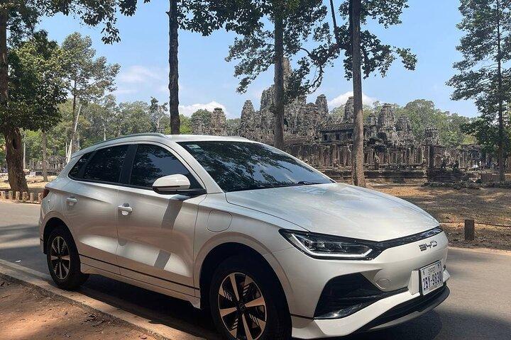Transfer zum oder vom Flughafen Siem Reap SAI mit dem Elektroauto