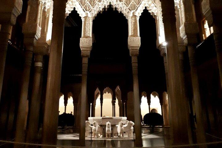 Nachttour durch die Alhambra und die Nasridenpaläste + Eintrittskarten