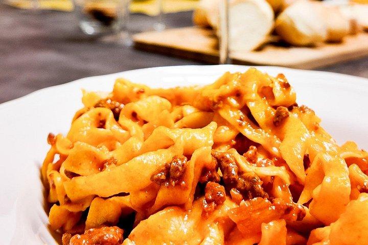 ボローニャローカルパスタ料理教室、ラグ、スプリッツ、ワイン＆ジェラート