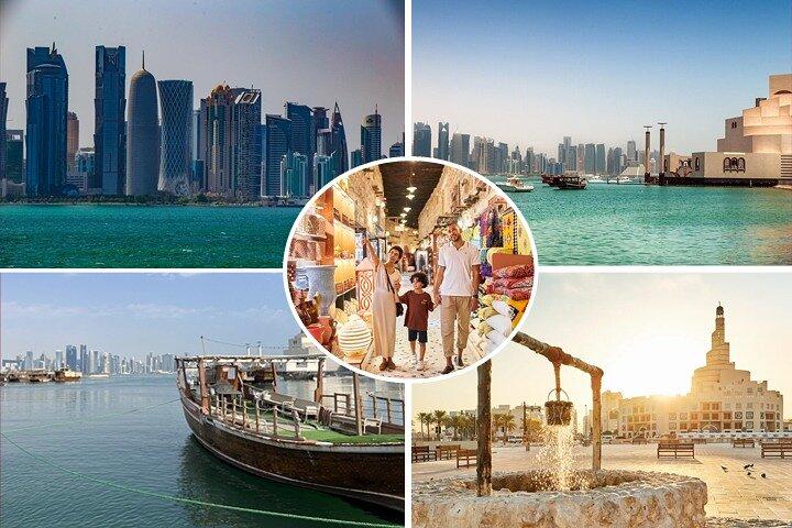 Escala em Doha, escala, trânsito (4 horas de visita guiada privada pela cidade)