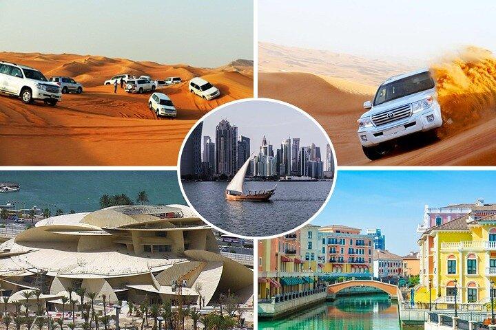 Combinazione privata del Qatar con tour della città e safari nel deserto