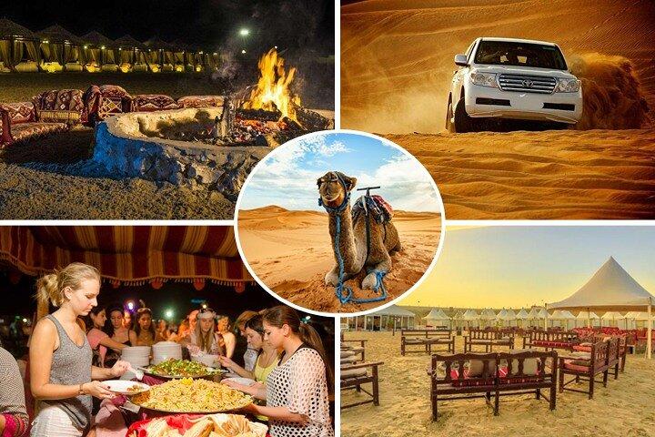Safari de dia inteiro no deserto com acesso ao acampamento, jantar buffet e passeio de camelo