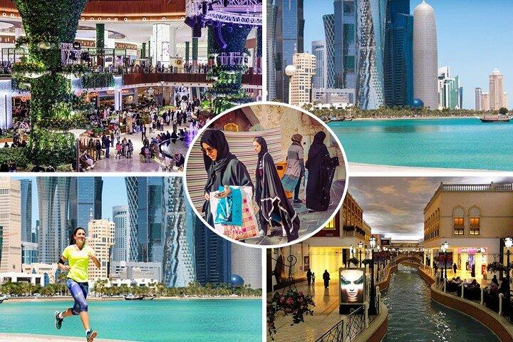 Tour privato di shopping di mezza giornata, fermata Corniche e skyline di Doha