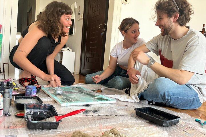 Istanbul Art Escape Wine and Paint at Local's Home